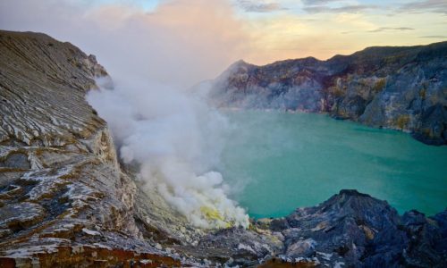 Sunrise Kawah Ijen Volcano