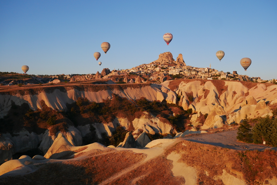 Hot Air Balloon over Uchisar