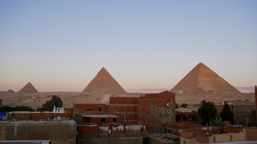 Pyramid View from our Guesthouse