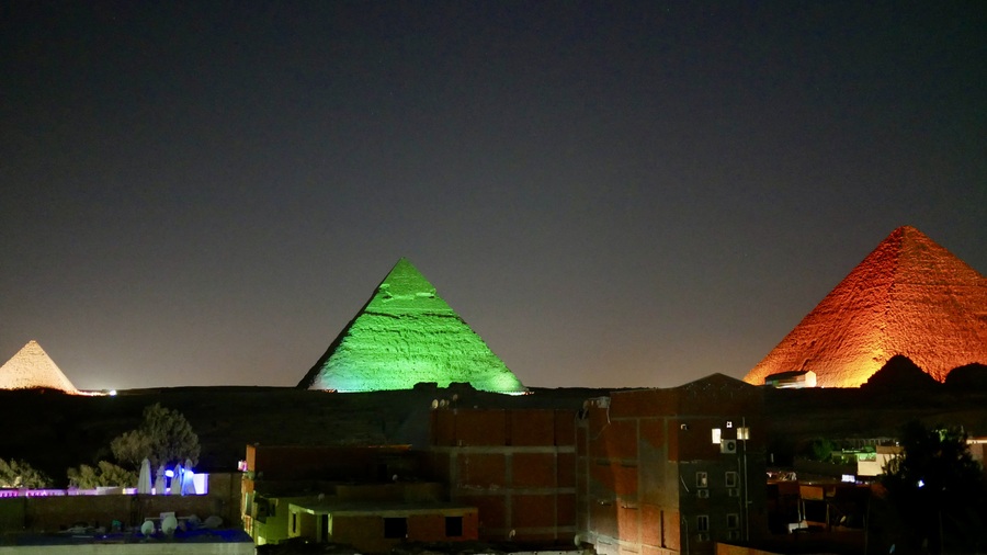 Light Show at the Pyramids of Egypt